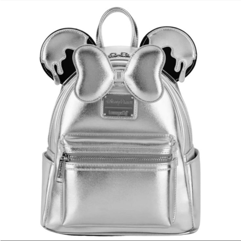 Loungefly Silver Backpack with Ears and Bow